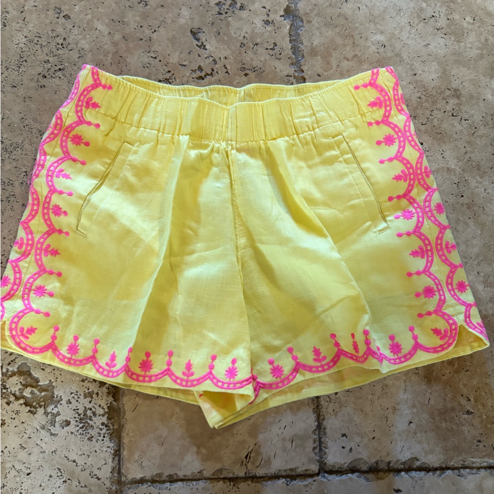 Lilly Pulitzer Yellow Shorts with Pink Label